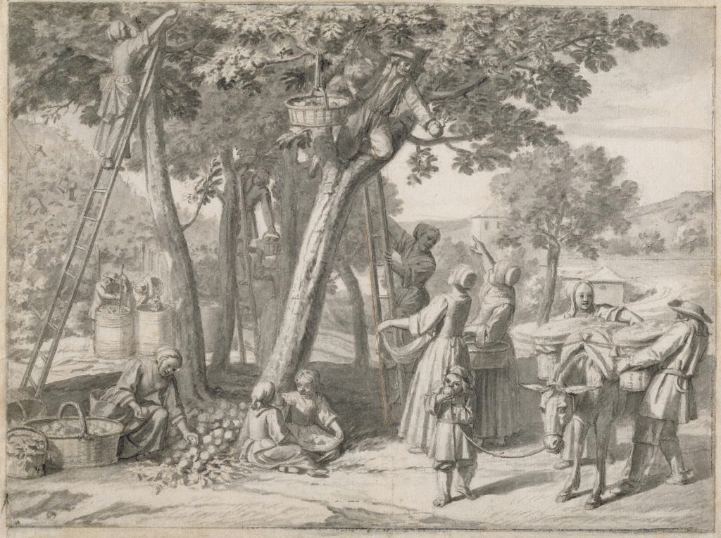 An Apple Harvest by Claude Simpol, circa 1700