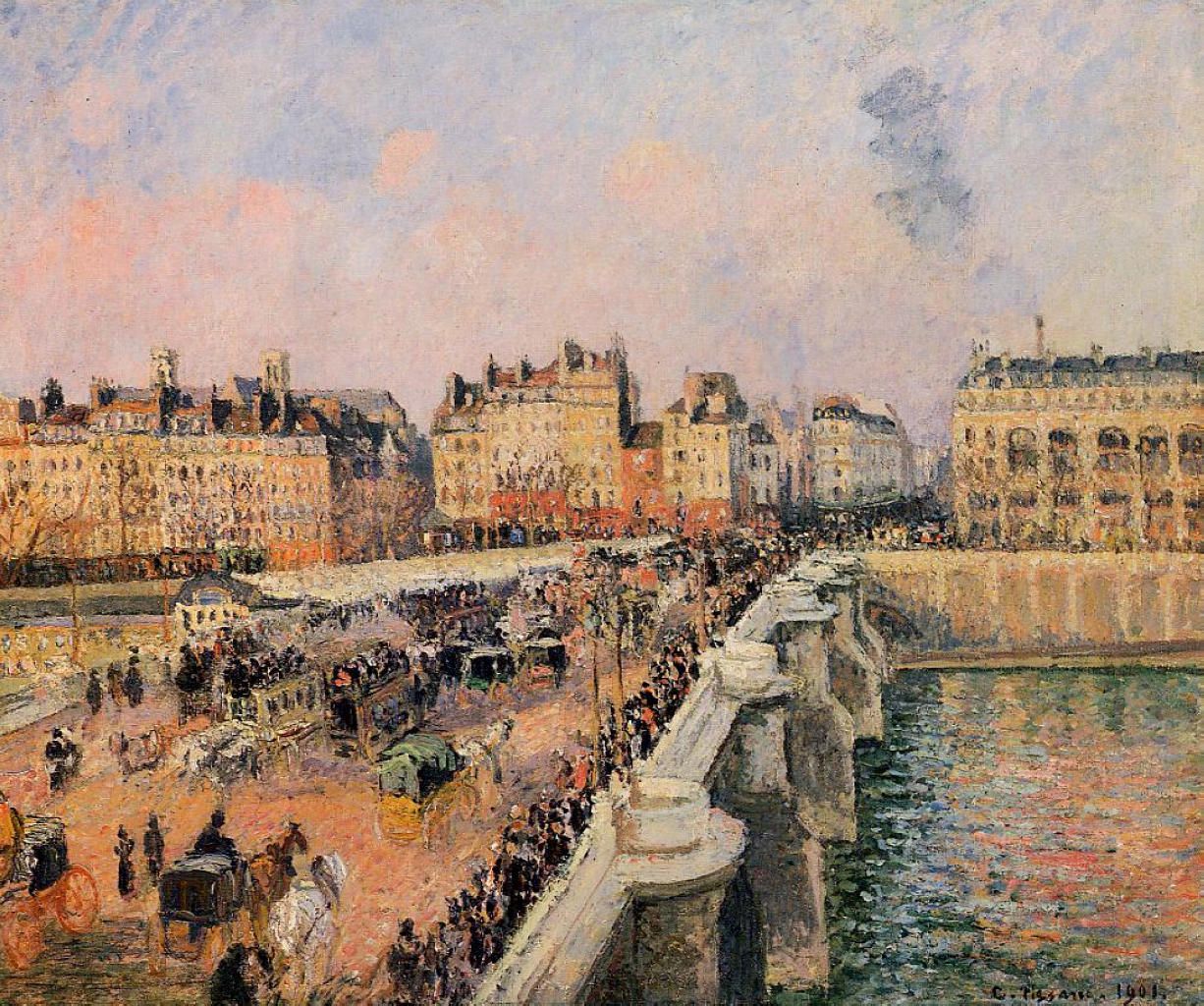 Pont Neuf, Afternoon, by Camille Pissarro, 1901