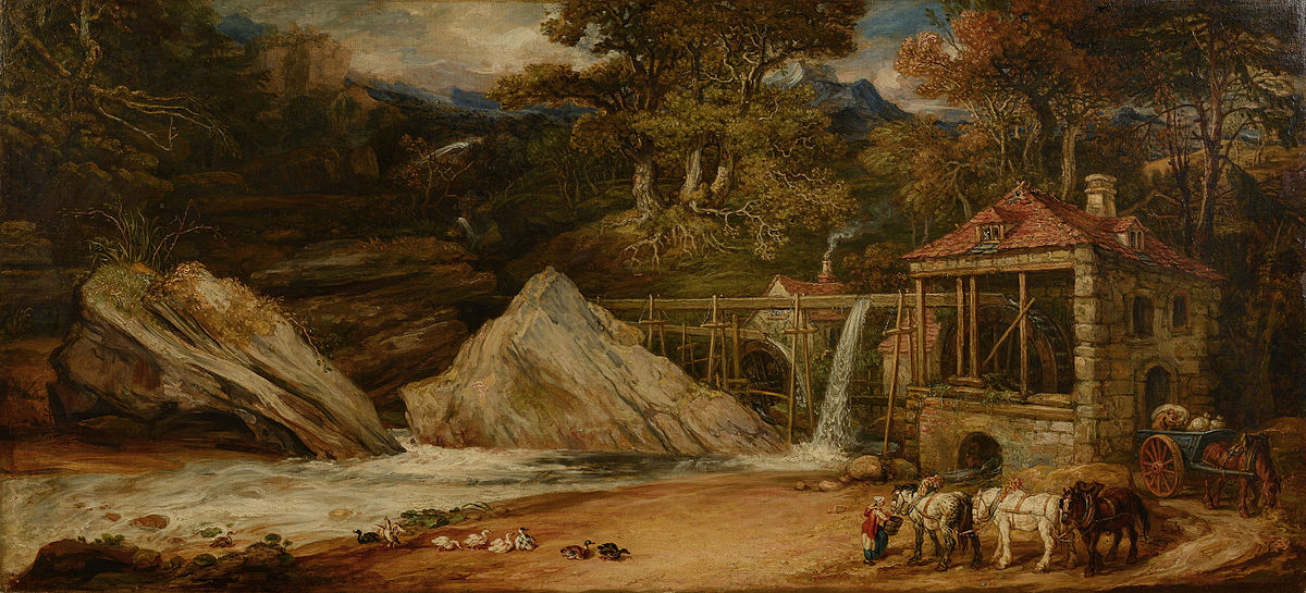 An Overshot Mill in Wales (Aberdulais), by James Ward, 1847