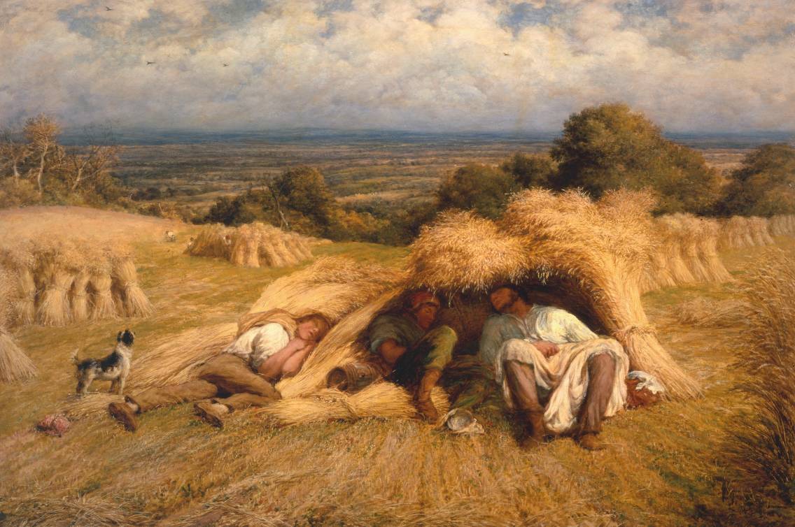 John Linnell - Reapers, Noonday Rest, 1865