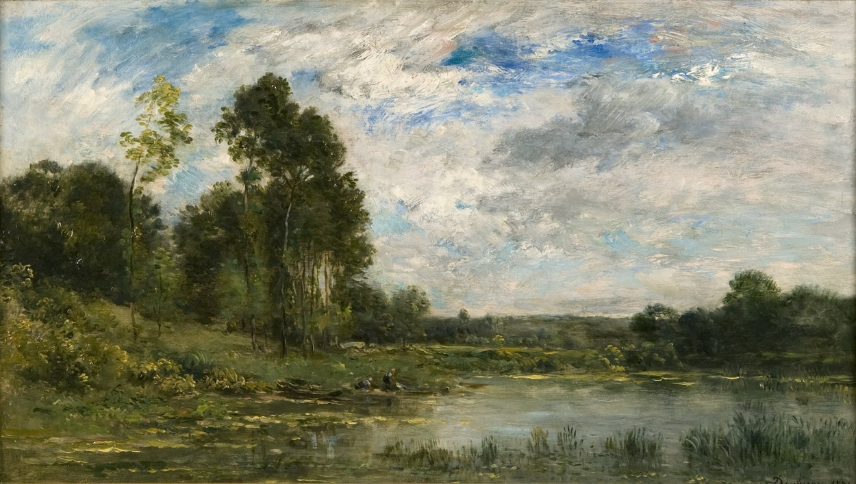 Lavandières au bord de l'Oise, by Charles François Daubigny, 1874