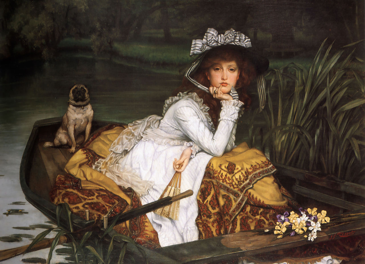 Young Lady in a Boat, by James Jacques Joseph Tissot, 1870