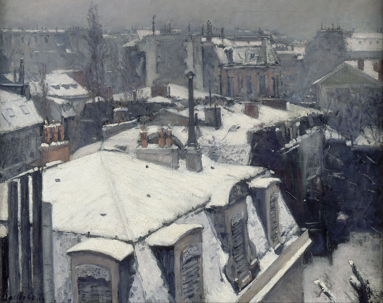 Rooftops in the Snow, by Gustave Caillebotte, 1878