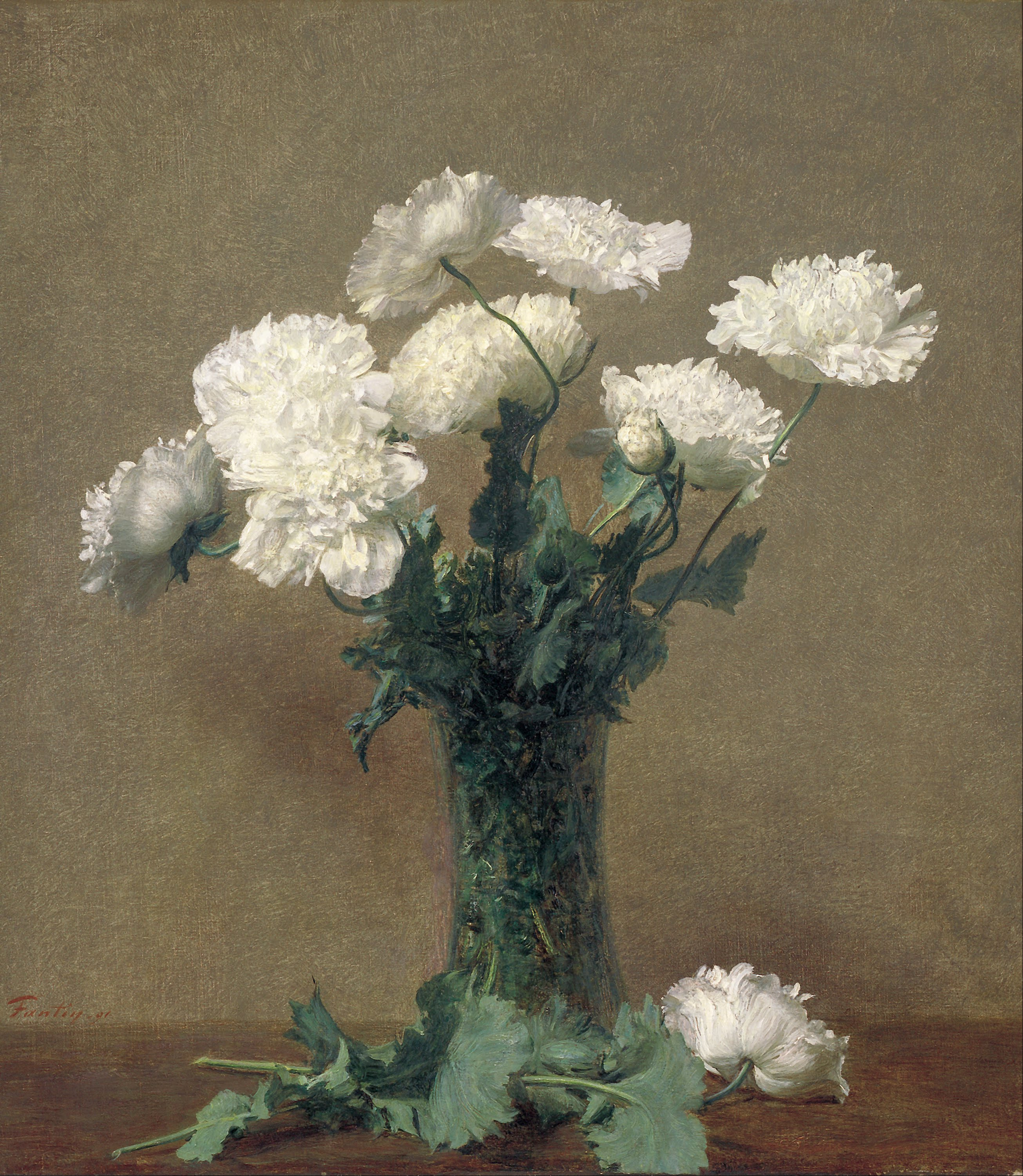 Poppies, by Henri Fantin-Latour, 1891