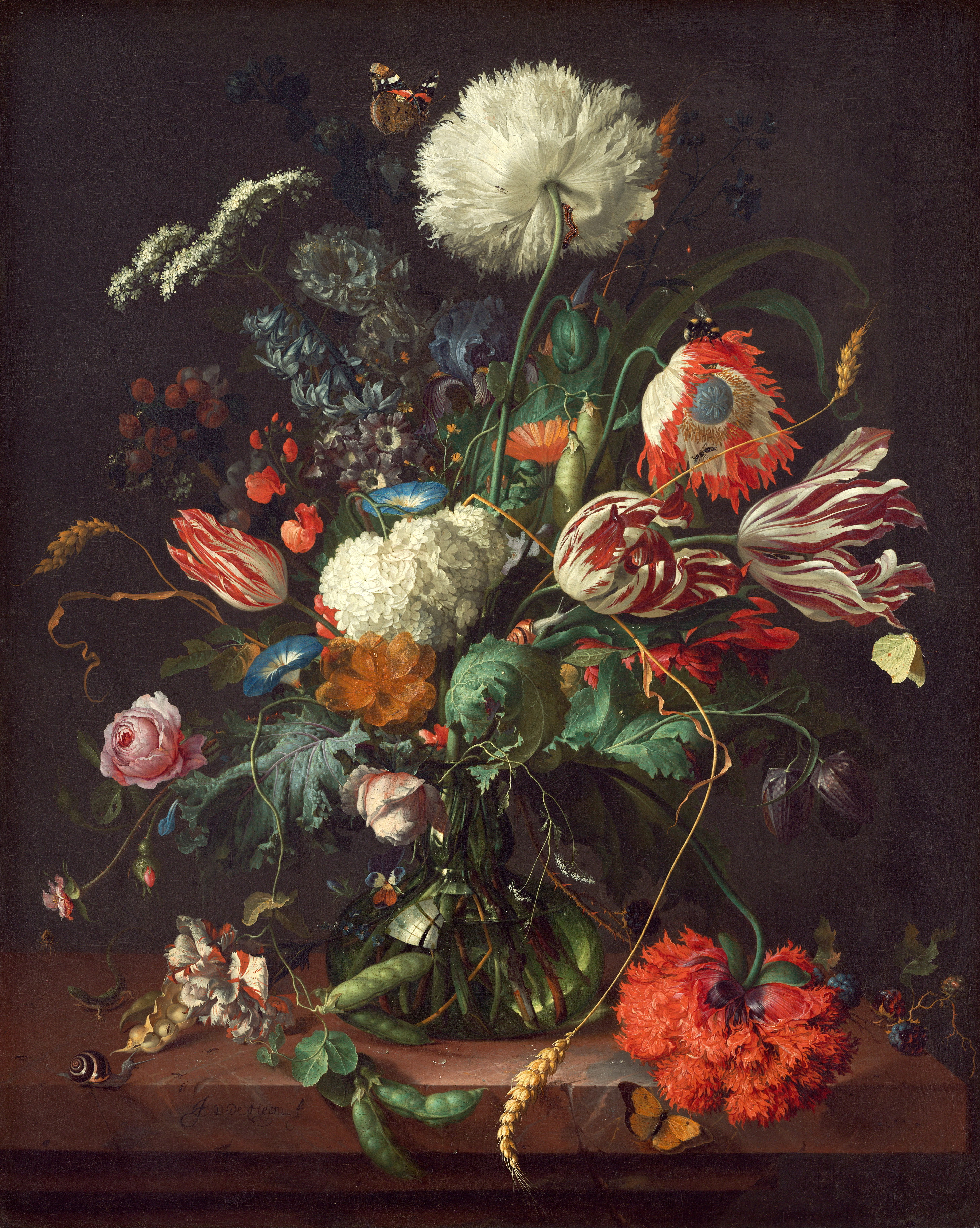 Jan Davidszoon de Heem - Vase of Flowers, 1660
