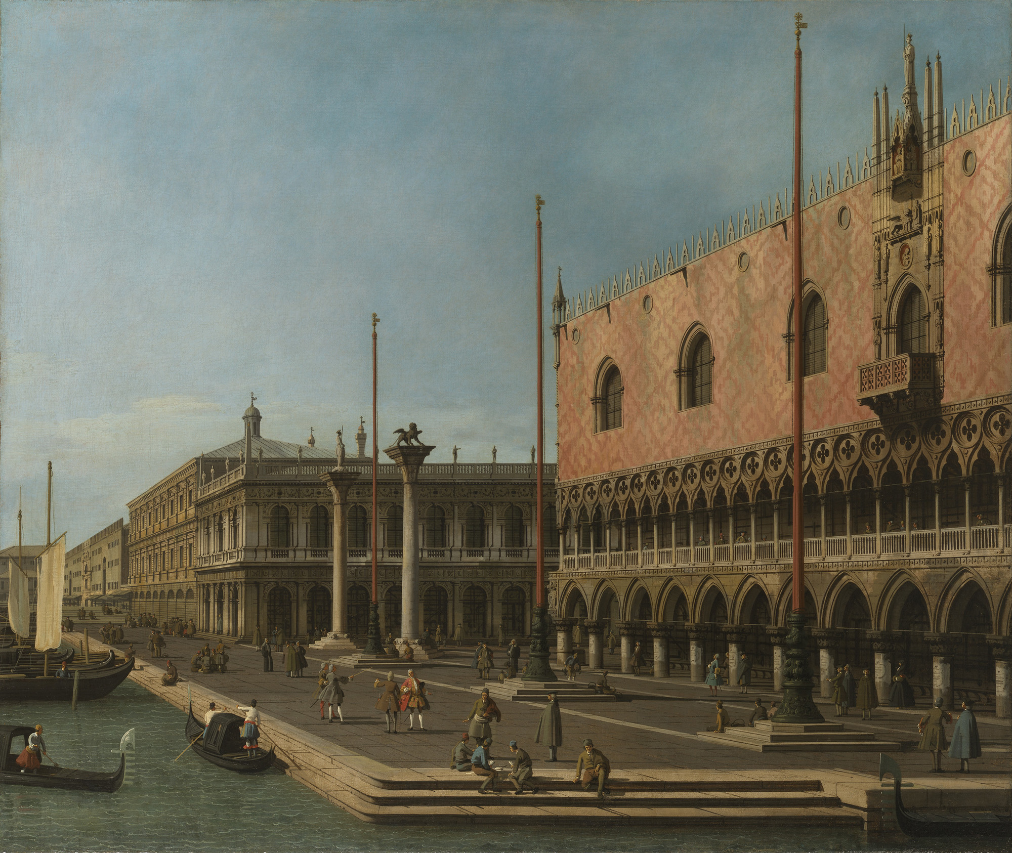 Capriccio View of the Molo and the Palazzo Ducale, 1744, After restoration